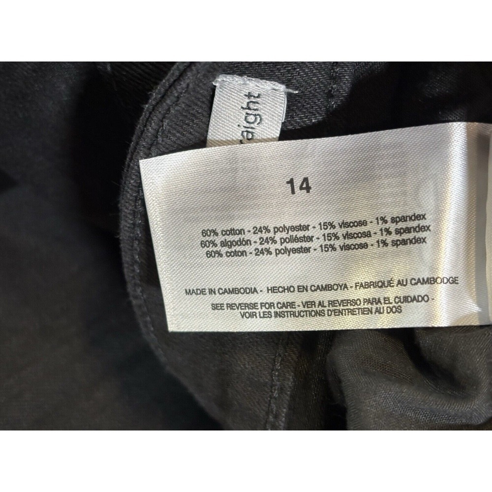 Social‎ Standard Women's Pants 14 High Rise Crop Straight Denim Jeans Black - Picture 14 of 14